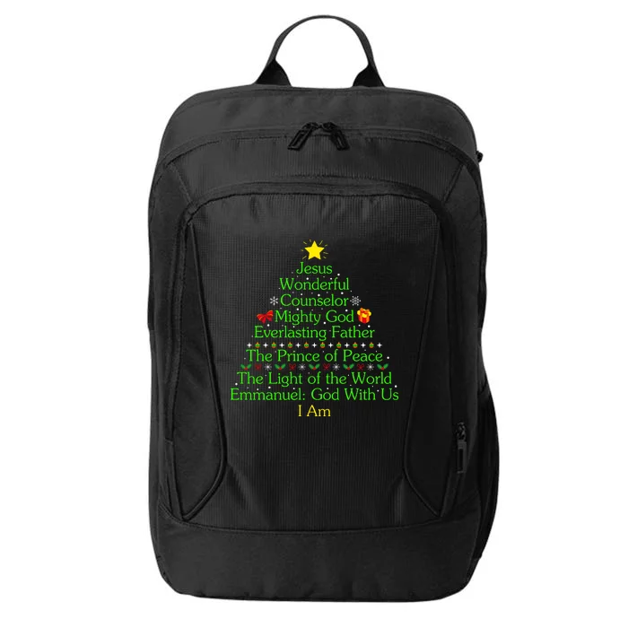 Jesus Wonderful Counselor Bible Verse Jesus Christmas Tree Jesus Star City Backpack