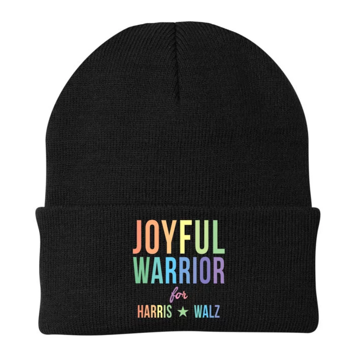 Joyful Warrior For Kamala Harris Tim Walz 2024 Knit Cap Winter Beanie