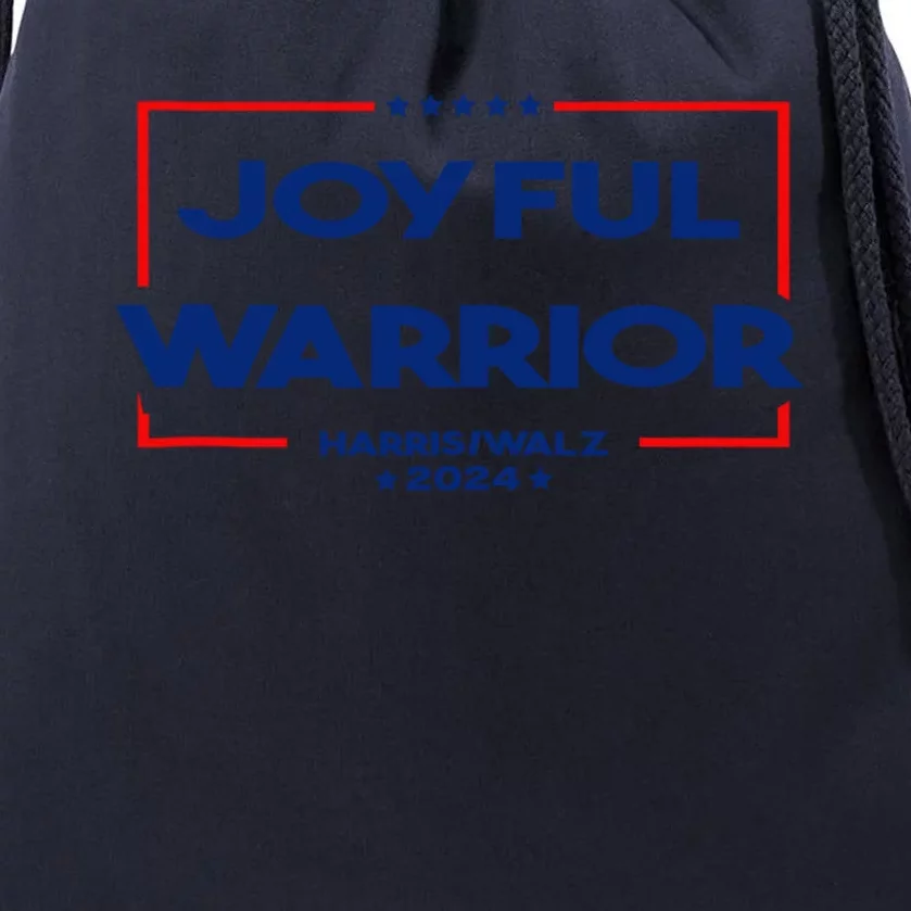 Joyful Warrior For Kamala Harris Tim Walz 2024 Drawstring Bag