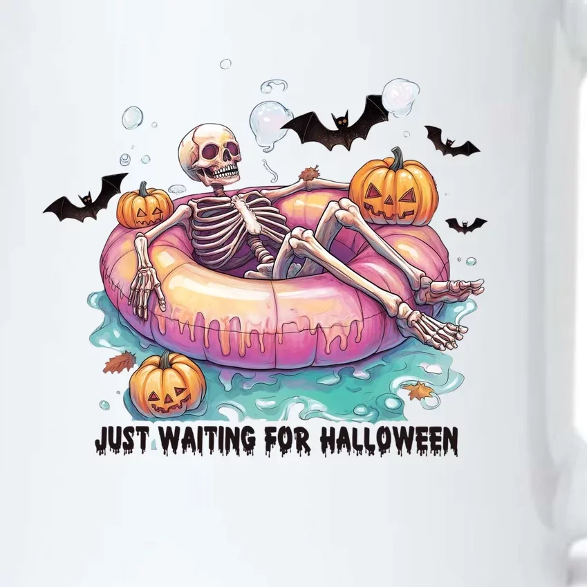 Just Waiting For Halloween Spooky Skeleton Black Color Changing Mug