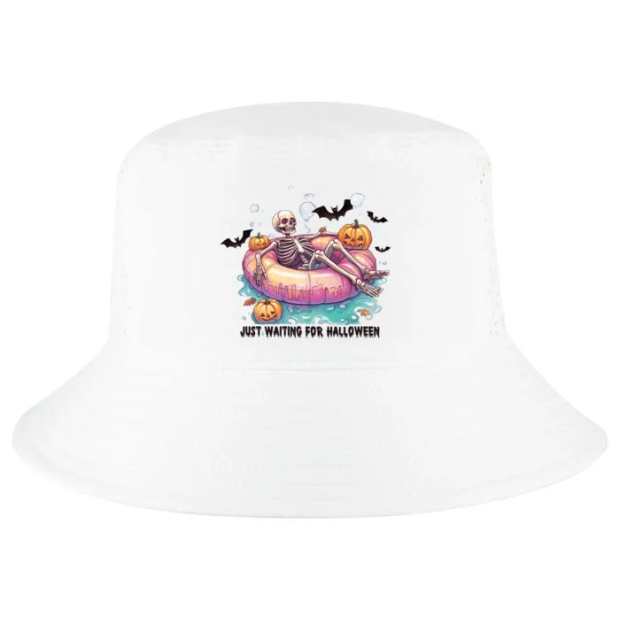 Just Waiting For Halloween Spooky Skeleton Cool Comfort Performance Bucket Hat