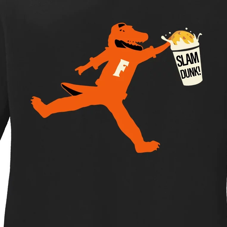 Jakob Wearing Florida Gator Slam Dunk Ladies Long Sleeve Shirt