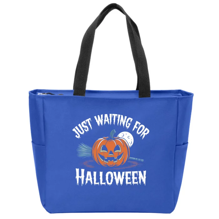 Just Waiting For Halloween Gift Zip Tote Bag