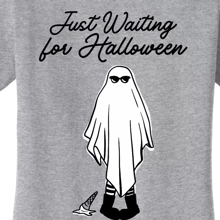 Just Waiting For Halloween Spooky Ghost Summer Halloween Women's T-Shirt