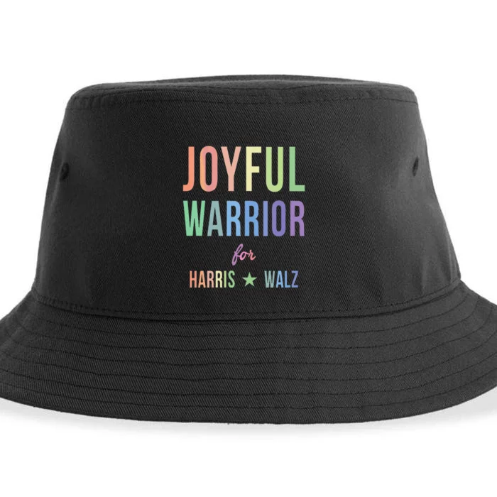 Joyful Warrior For Kamala Harris Tim Walz 2024 Sustainable Bucket Hat