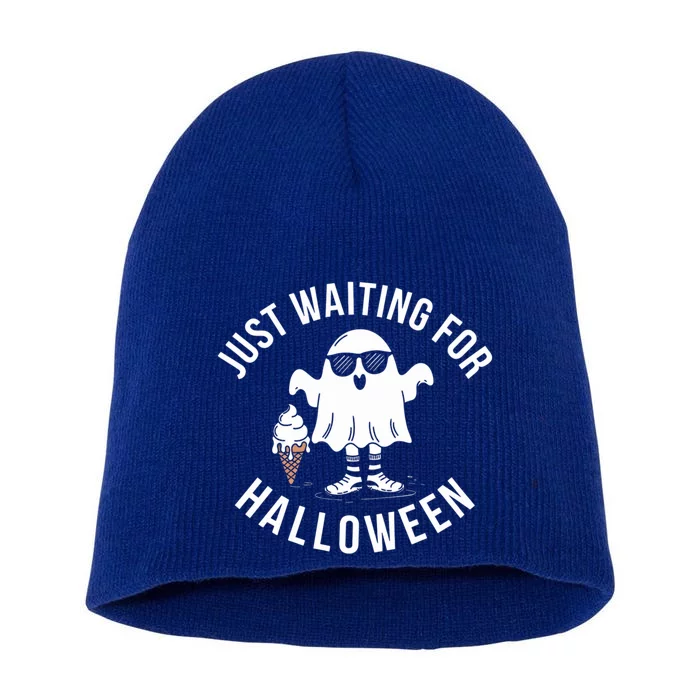 Just Waiting For Halloween Gift Short Acrylic Beanie