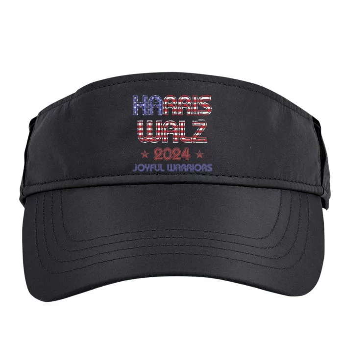 Joyful Warrior For Kamala Harris Tim Walz 2024 Adult Drive Performance Visor