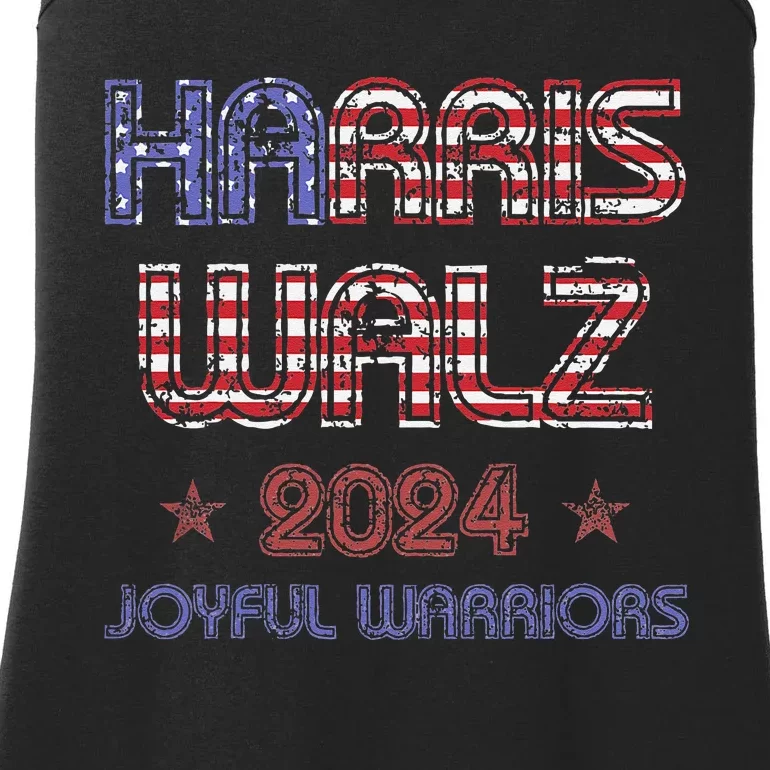 Joyful Warrior For Kamala Harris Tim Walz 2024 Ladies Essential Tank