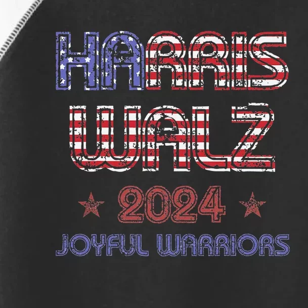 Joyful Warrior For Kamala Harris Tim Walz 2024 Toddler Fine Jersey T-Shirt