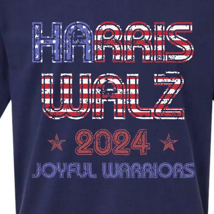 Joyful Warrior For Kamala Harris Tim Walz 2024 Sueded Cloud Jersey T-Shirt