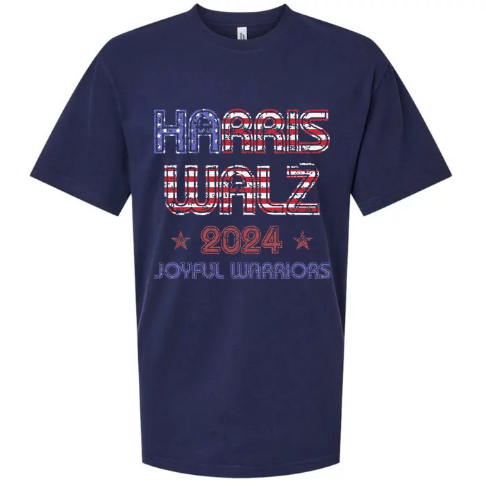 Joyful Warrior For Kamala Harris Tim Walz 2024 Sueded Cloud Jersey T-Shirt