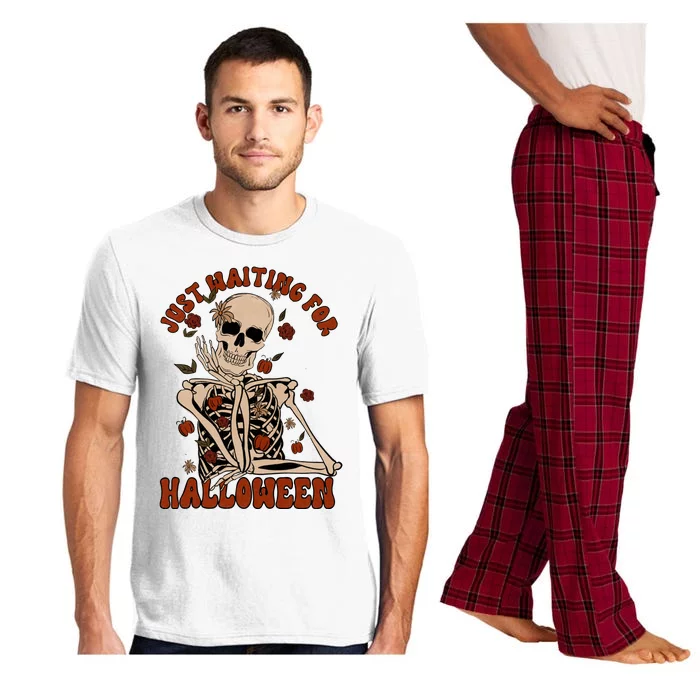 Just Waiting For Halloween Skeleton Fall Spooky Pajama Set