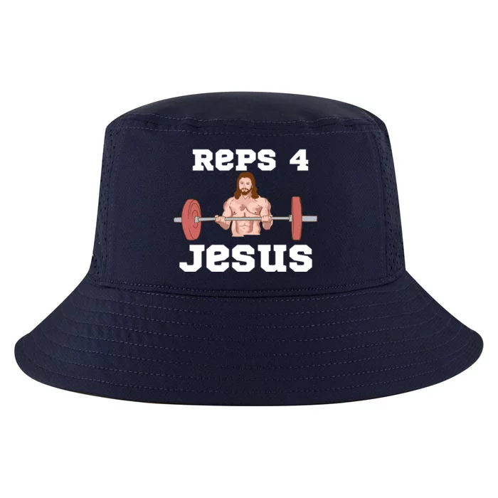 Jesus Weightlifting Funny Workout Reps 4 Jesus Deadlifter Great Gift Cool Comfort Performance Bucket Hat