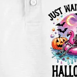 Just Waiting For Halloween Funny Halloween Dry Zone Grid Performance Polo