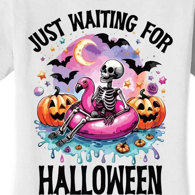 Just Waiting For Halloween Funny Halloween Women's T-Shirt