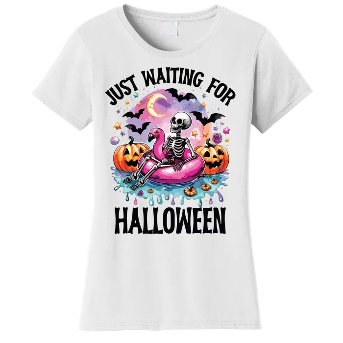 Just Waiting For Halloween Funny Halloween Women's T-Shirt