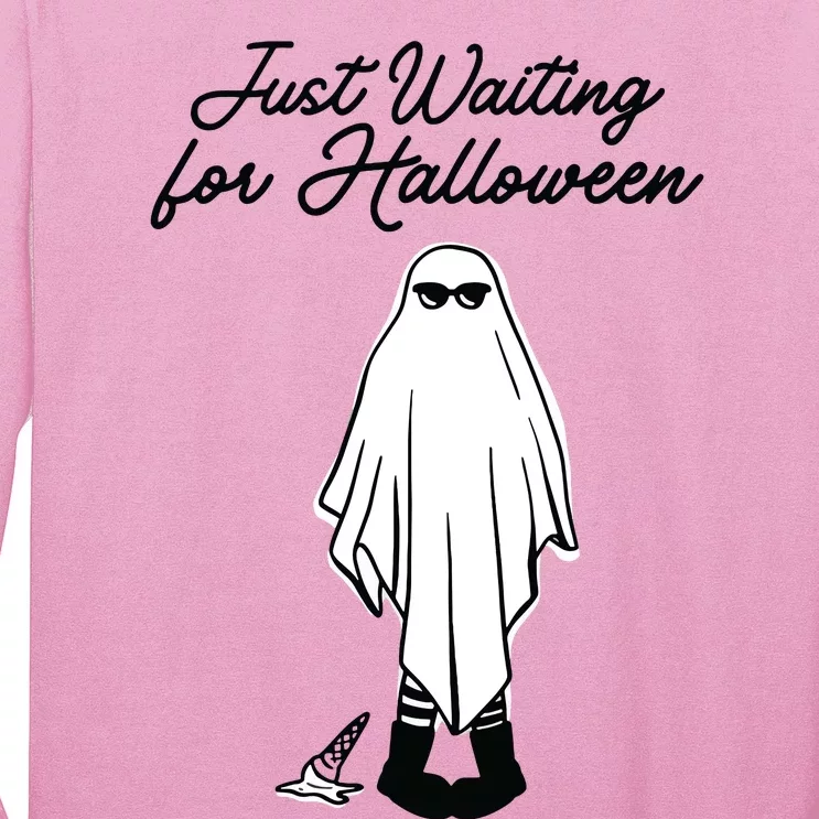 Just Waiting For Halloween Spooky Ghost Summer Halloween Long Sleeve Shirt