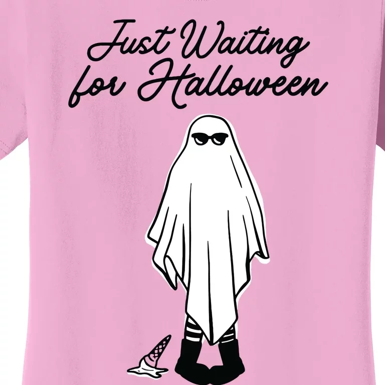 Just Waiting For Halloween Spooky Ghost Summer Halloween Women's T-Shirt