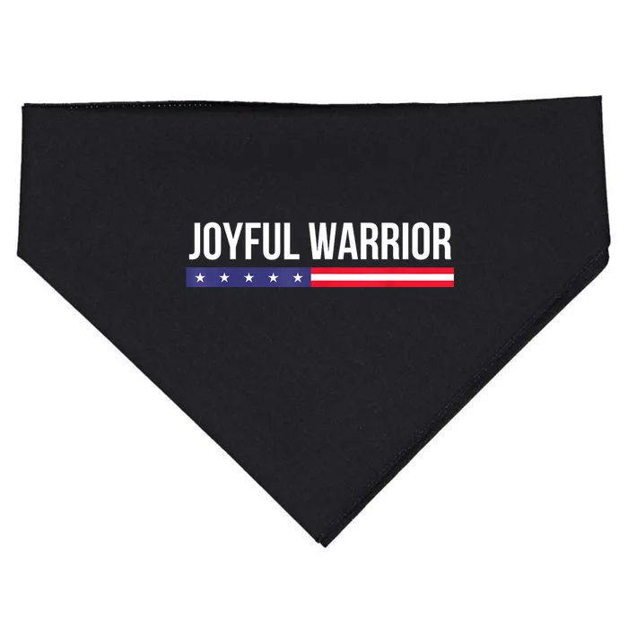 Joyful Warrior Funny Retro Inspired Quote Saying Gifts USA-Made Doggie Bandana