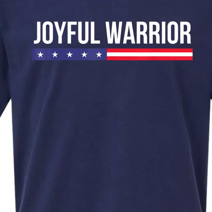 Joyful Warrior Funny Retro Inspired Quote Saying Gifts Sueded Cloud Jersey T-Shirt