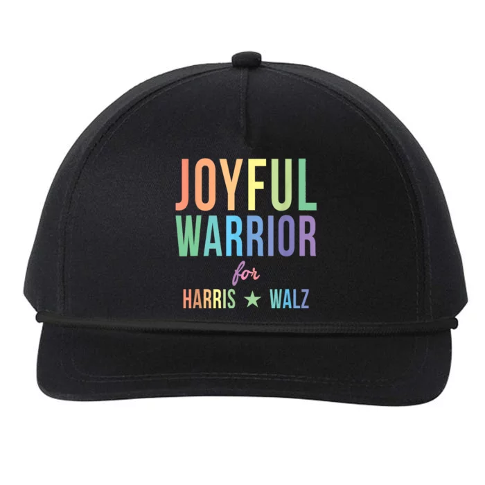 Joyful Warrior For Kamala Harris Tim Walz 2024 Snapback Five-Panel Rope Hat