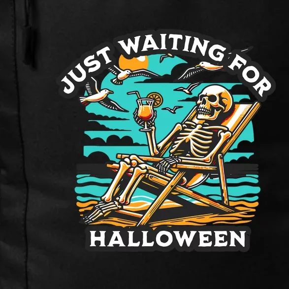 Just Waiting For Halloween Spooky Skeleton Summer Daily Commute Backpack