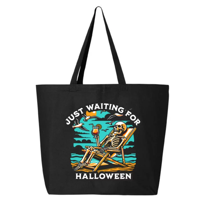 Just Waiting For Halloween Spooky Skeleton Summer 25L Jumbo Tote