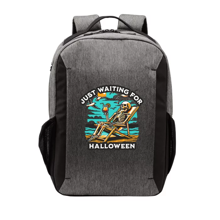 Just Waiting For Halloween Spooky Skeleton Summer Vector Backpack