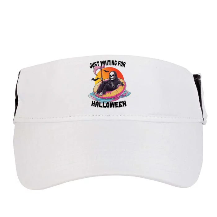 Just Waiting For Halloween Funny Skeleton Adult Drive Performance Visor