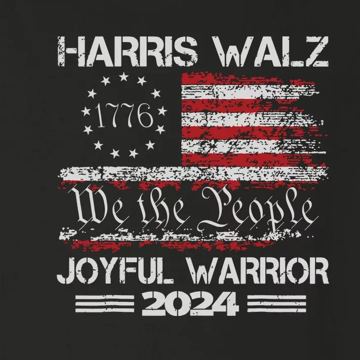 Joyful Warrior For Kamala Harris Tim Walz 2024 Toddler Long Sleeve Shirt