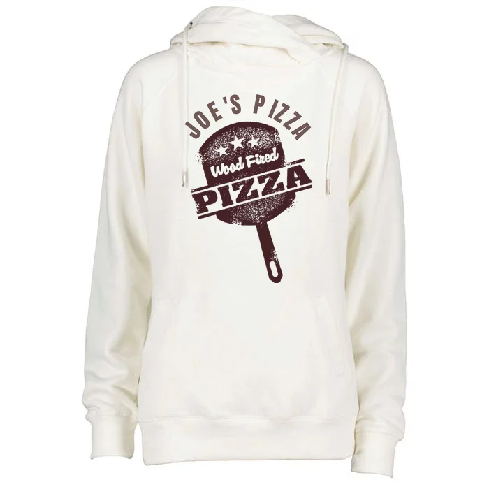 JoeS Wood Fired Pizza Restaurant Employee Womens Funnel Neck Pullover Hood