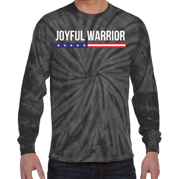 Joyful Warrior Funny Retro Inspired Quote Saying Gifts Tie-Dye Long Sleeve Shirt