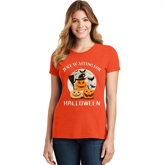 Just Waiting For Halloween Pumpkins Women's T-Shirt