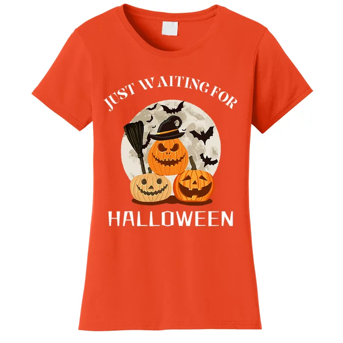 Just Waiting For Halloween Pumpkins Women's T-Shirt