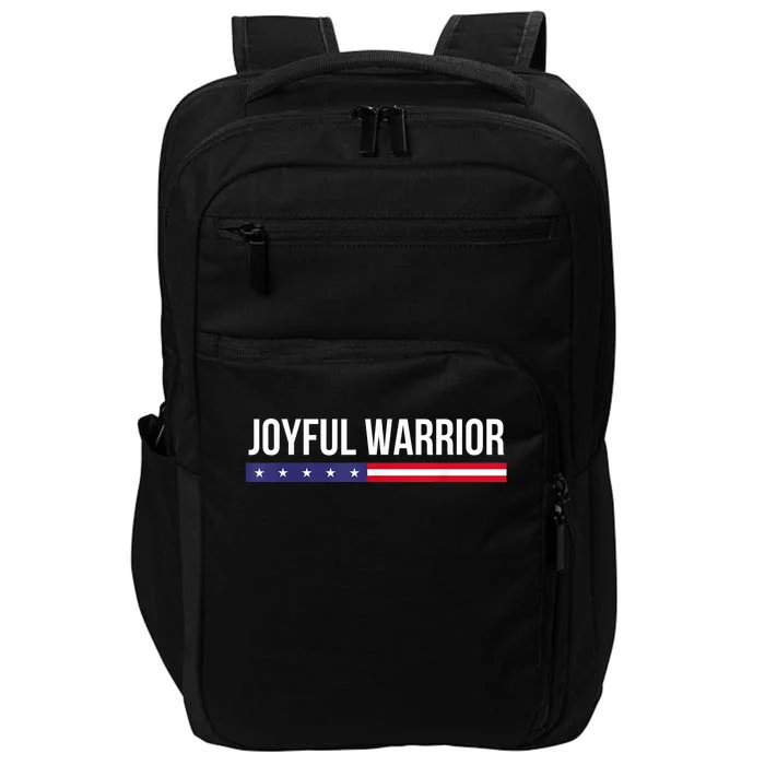 Joyful Warrior Funny Retro Inspired Quote Saying Gifts Impact Tech Backpack