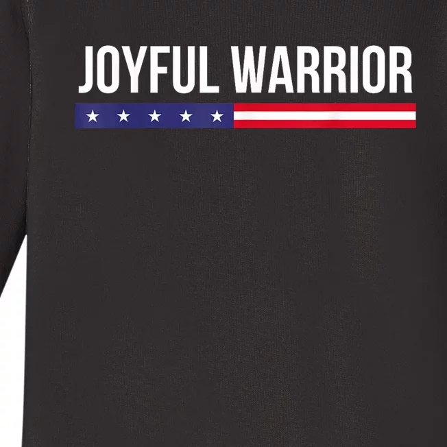 Joyful Warrior Funny Retro Inspired Quote Saying Gifts Baby Long Sleeve Bodysuit