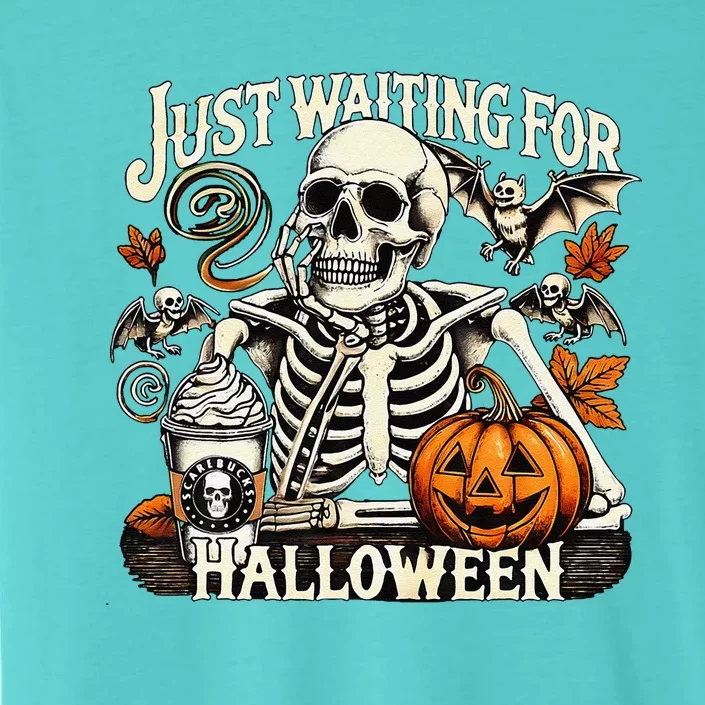 Just Waiting For Halloween Skeleton Summerween ChromaSoft Performance T-Shirt