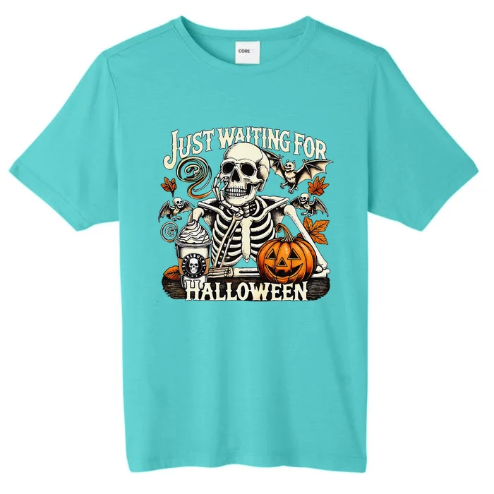 Just Waiting For Halloween Skeleton Summerween ChromaSoft Performance T-Shirt