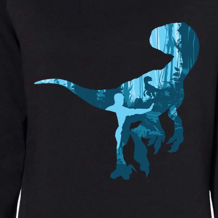 Jurassic World Fallen Kingdom: Blue Dinosaur Tee Womens California Wash Sweatshirt