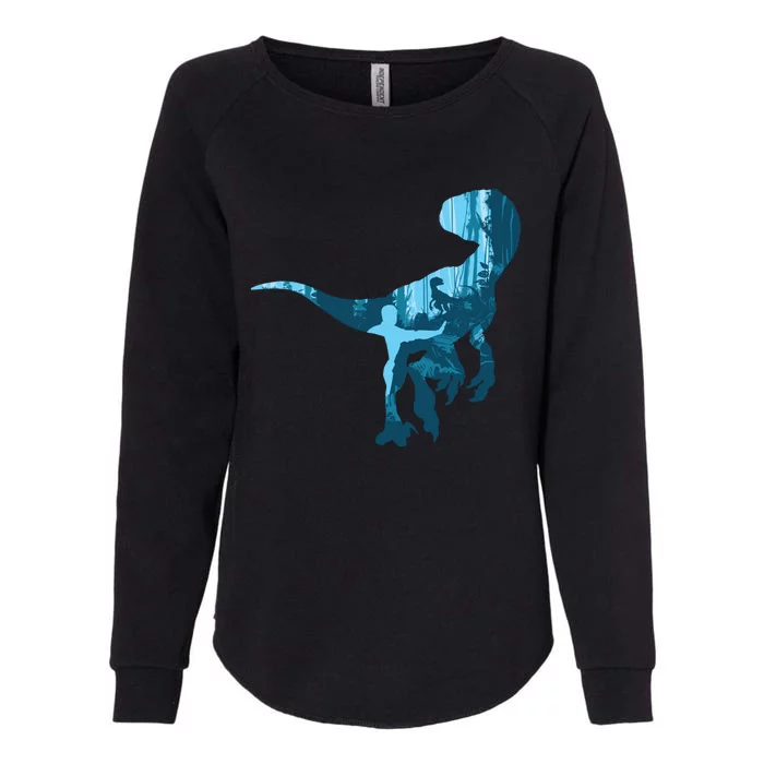 Jurassic World Fallen Kingdom: Blue Dinosaur Tee Womens California Wash Sweatshirt