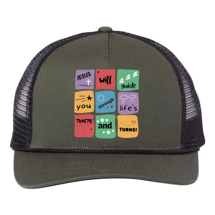 Jesus Will Guide You Through Lifes Twists And Turns VBS Crew Retro Rope Trucker Hat Cap