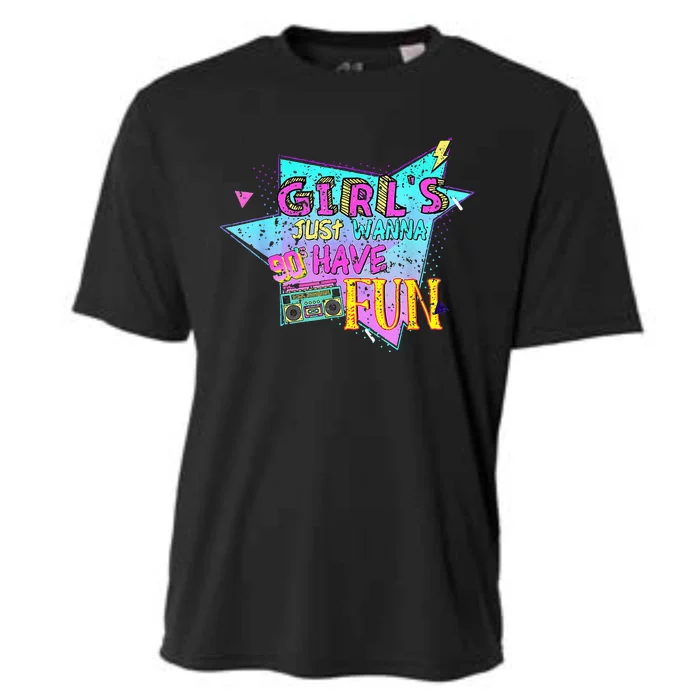 Just Wanna Have Fun Nostalgia 1990s Cooling Performance Crew T-Shirt