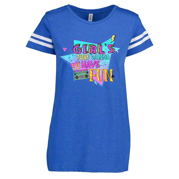 Just Wanna Have Fun Nostalgia 1990s Enza Ladies Jersey Football T-Shirt