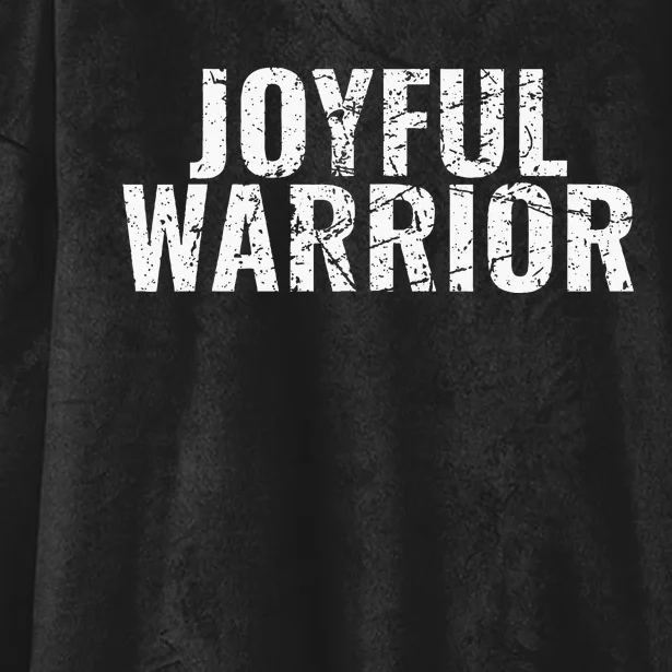 Joyful Warrior Harris Walz 2024 Hooded Wearable Blanket