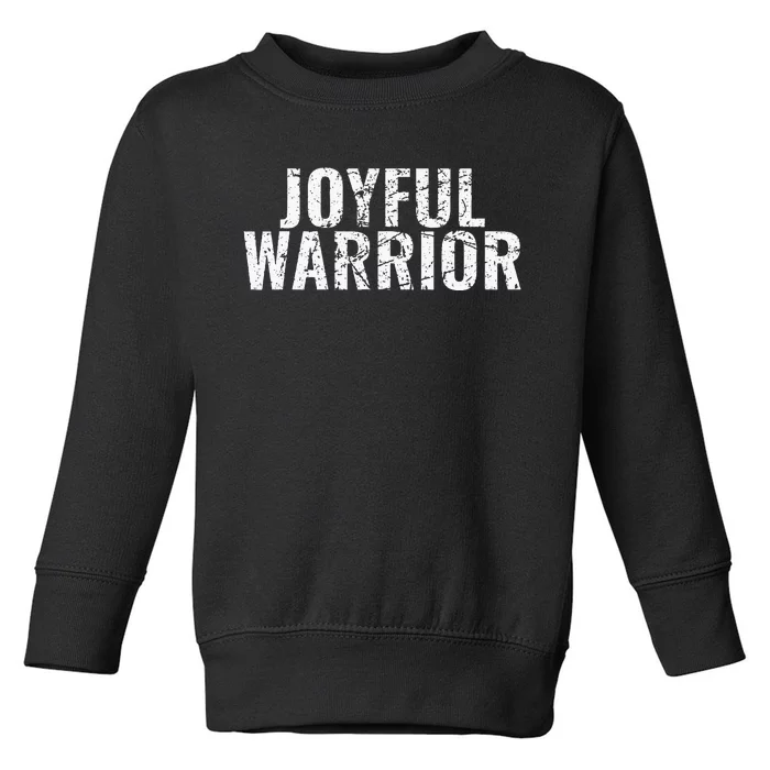 Joyful Warrior Harris Walz 2024 Toddler Sweatshirt