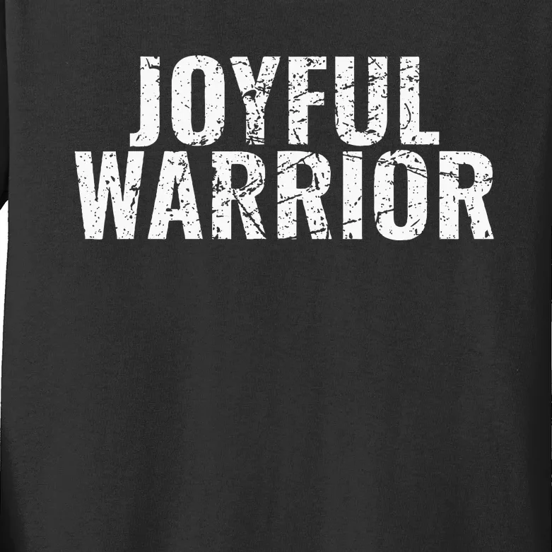 Joyful Warrior Harris Walz 2024 Kids Long Sleeve Shirt