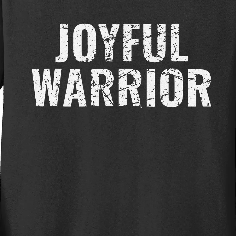 Joyful Warrior Harris Walz 2024 Kids Long Sleeve Shirt