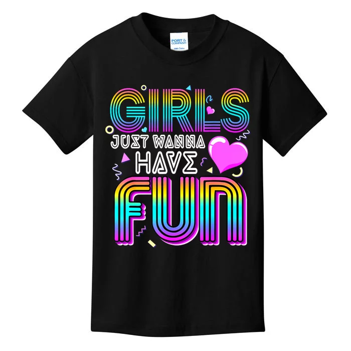 Just Wanna Have Fun Awesome 70s 80s 90s 1980s Kids T-Shirt