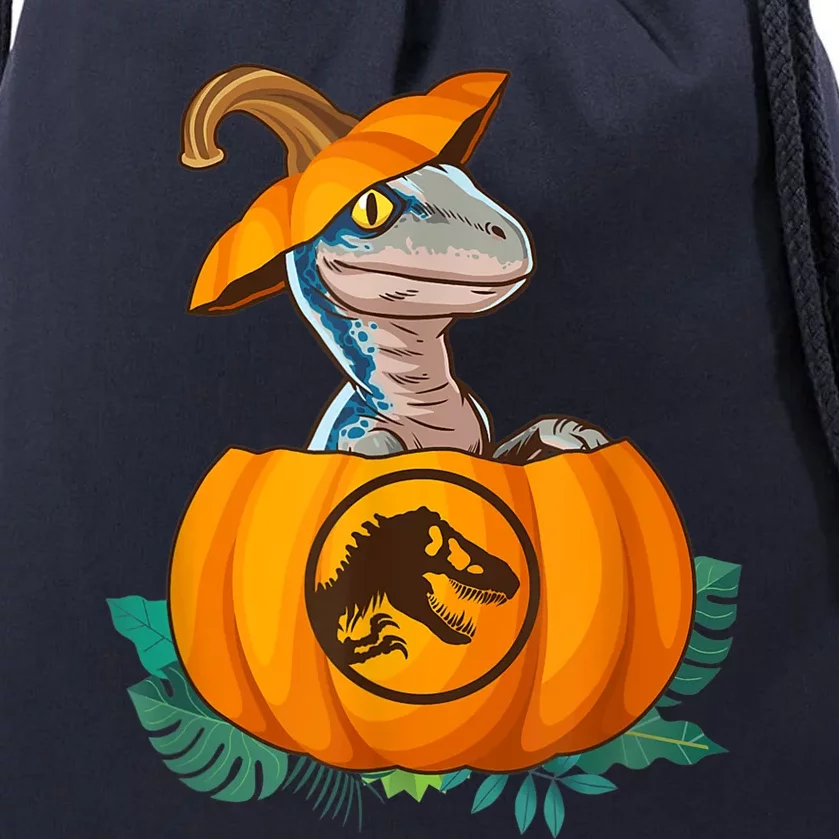 Jurassic World Halloween Dinosaur Pumpkin Logo Drawstring Bag