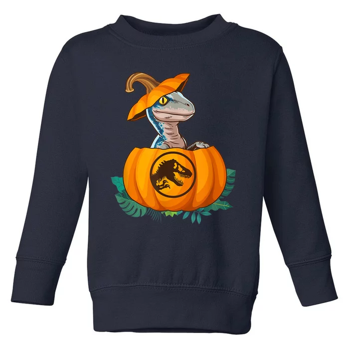 Jurassic World Halloween Dinosaur Pumpkin Logo Toddler Sweatshirt